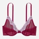 Комплект (бюстгальтер + трусики-хіпстери) жіночий Victoria's Secret 32DD/XS Бордовий - зображення 4