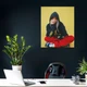 Інтер'єрна картина Біллі Айліш у червоних штанах, Billie Eilish, 37×30 см (id3867) - зображення 5