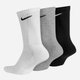 Набор мужских носков высоких хлопковых Nike U Nk Everyday Ltwt Crew SX7676-964 38-42 3 пары Черный/Белый/Серый (194955549414) - изображение 1