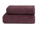 Полотенце Parisa Home Jacquard Cotton - J-111 (500 г/м2) сливовый 70*140 - изображение 2