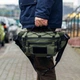 Сумка бананка чоловіча TAC 1 зелена поясна на груди з тканини - зображення 4