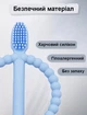Комплект силіконовий прорізувач 2Life щітка-кільце та тримач Блакитний n-12782 - зображення 6