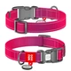 Нашийник WAUDOG Nylon Mono з адресником QR, рожевий (LKMTR_846893) - зображення 1