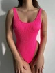 Женский совместный купальник жатка Beach Bikini розовый Varleinsar размер S - изображение 1