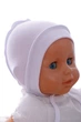 Чепчик на завязках интерлок Babykroha белый 1м+ (50140) - изображение 1