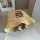 Панама с принтом LOEWE Anagram raffia bucket hat Коричневый - изображение 3