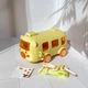Пляшка для води дитяча ARDESTO Bear Bus 500 мл іграшка автобус жовтий зі шнурочком та наліпками - зображення 1