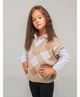 Жилетка для девочки ART KNIT Ромб бежевая, 128-134см 026845 - изображение 2