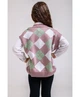 Жилетка для девочки ART KNIT Ромб розовая, 128-134см 026297 - изображение 6