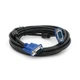 Кабель Merlion VGA 3+2 4m male to male (папа-папа) черно-синий - изображение 1