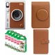 Подарунковий набір Камера для миттєвого друку Fujifilm INSTAX MINI EVO Hybrid Brown / Коричневий чохол / Картриджі на 50 фото / Коричневий фотоальбом на 108 фото - изображение 1