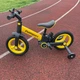 Детский велосипед велобег Pushsport 4 в 1 с родительской ручкой желто-черный - изображение 3