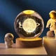 Нічник 3D Декоративна кришталева куля, дитячий нічний світильник Нептун з led підсвічуванням - зображення 1