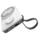 УМБ Choetech Magnetic Wireless 10000mAh 15W PD,QC3.0 USB-A+2USB-C 3in1charg,with build-incable White - зображення 4