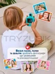 Фотоапарат для детей мгновенной печати камера 48 МП Tryzubik Play для мальчиков и девочек, 180° объектив, фото, видео 1080P, игры + подарок наклейки, фломастеры, ремешок и два рулона термобумаги! Тризубик - изображение 7