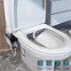 Универсальная биде-накладка SAMODRA Bidet тонкая под крышку, с боковым модулем, Белая (SMWDRB) - изображение 4