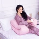 Подушка для беременных и отдыха MirSon Satin Stripe №8026 U-образная Pink (2200006178644) - изображение 9