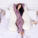 Подушка для беременных и отдыха MirSon Satin Stripe №8025 U-образная Soft Yellow (2200006178637) - изображение 12