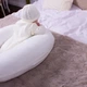 Подушка для беременных и кормления MirSon №8300 Velvet Line 28-0001 White Велюр 30х170х20 см (2200006200253) - изображение 14