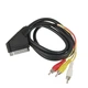 Переходник SCART на 3 RCA и S-VIDEO, композитный мультимедийный двухсторонний аудио-видео адаптер - изображение 2