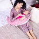 Подушка для беременных и кормления Mirson №8691 Print Line 17-0528 Bunnies pink Полистирол 30х170 см (2200006347767) - изображение 10