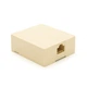 Розетка Ritar UTP 8P8C RJ45 1 порт Cat-3 накладная бежевая на липучке - изображение 1