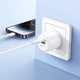 Мережевий зарядний пристрій Borofone BA93A Lustrous PD20W+QC3.0 (1USB-A/1C) + кабель Type-C to Lightning White - зображення 4