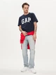 Футболка хлопковая длинная мужская GAP 856659-04 L Темно-синяя (1200132689374) - изображение 3