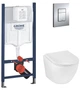 Инсталляция GROHE Rapid SL 3884966Q c панелью смыва Even 38966000 + унитаз KRONER Harz WHI493736 Rimless с сиденьем Slim Soft Close Quick Release KH493736WHIR дюропласт (3884966KH493736) - изображение 1