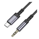 Аудіо-кабель Borofone BL24 Type-C – AUX 3.5мм 1 м Metal Grey (36881_3609467) - зображення 4