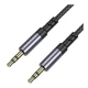 Аудио кабель Borofone BL24 Graceful AUX 3.5мм male-AUX 3.5мм male 1 м Metal Grey (36879_3609465) - изображение 4