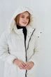 Куртка пальто женская кремовая еврозима П983 L - изображение 10
