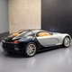 Машинка Bugatti Atlantic моделька игрушка с парогенератором металлическая коллекционная 20 см Черно-серый (7767930) - изображение 4