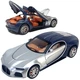Машинка Bugatti Atlantic моделька игрушка с парогенератором металлическая коллекционная 20 см Темно-синий (5334705) - изображение 1