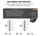 Бездротова клавіатура та миша Fantech Go WK895, 1600DPI, 2.4G, BT, Чорний - зображення 4