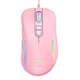 Дротова ігрова миша ONIKUMA CW907, RGB, 1200-7200DPI, USB, 1.5m, pink - зображення 1