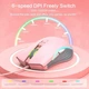 Ігрова дротова миша ONIKUMA CW908, RGB, 1200-7200DPI, USB, 1.5m, pink - зображення 6