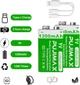 Акумулятори Крона 6F22 з USB TYPE-C Pujimax 9V 1200mAh Li-Ion (4 шт + 2 кабеля) (16214-4) - зображення 3
