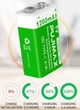 Акумуляторна батарея Pujimax Крона 6F22/6LR61 з USB TYPE-C Li-Ion 9V, 1200mAh (16214) - зображення 2