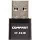 Беспроводной адаптер USB Wi-Fi 5 двухдиапазонный мини для ноутбука черный - изображение 1