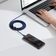Data - кабель Baseus Crystal Shine Series Fast Charging Type-C to Type-C 100W 2m, Blue - изображение 8