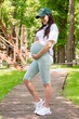 Велосипедки для беременных с высоким поясом на животик Parma Lullababe размер M Оливковый - изображение 6