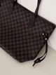 Сумка женскаяNeverfull коричневый шахматный шопер - изображение 3