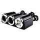Разветвитель прикуривателя для авто на 2 гнезда Olesson 1502 2xUSB 12V-24V - изображение 2