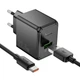 Сетевое зарядное устройство Hoco CS17A QC3.0 (22.5W) / 3A USB с быстрой зарядкой + кабель Type-C Black - изображение 2