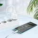 Сетевое зарядное устройство Hoco C109A 18W / 3A USB с быстрой зарядкой QC3.0 + кабель Type-C White - изображение 4