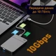 Адаптер OTG Type-C – USB3.2 Type-C – Type-C PD 100W Серый - изображение 4