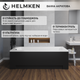 Ванна акрилова Helmken Vespera 160x70 см (29P309727F) комплект 4 в 1: прямокутна ванна, ніжки, Чорна фронтальна та бічна панель - зображення 4