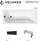 Ванна акриловая Helmken Vespera 140x70 см (89Y802D754) комплект 3 в 1: прямоугольная ванна, ножки и Черная фронтальная панель - изображение 14
