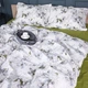 Простынь на резинке MirSon 100x200+25 см 00-1 Olive Flowers поплин (2200009699283) - изображение 2